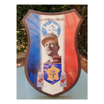 Blason sur bois 2eme db francaise