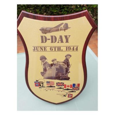 Blason sur bois d day carte 