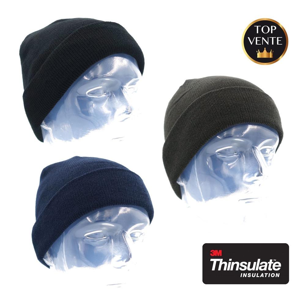 BONNET MILITAIRE MAILLE THINSULATE NOIR