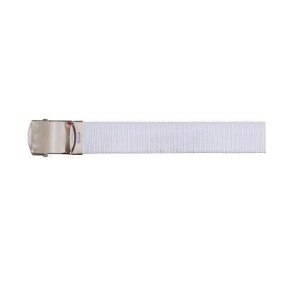 Ceinture blanche boucle acier mfh