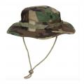 Chapeau de brousse mentonniere gi boonie rip stop woodland