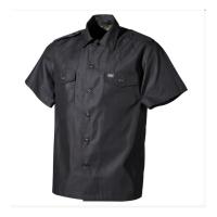 Chemise us noir mfh manches courtes