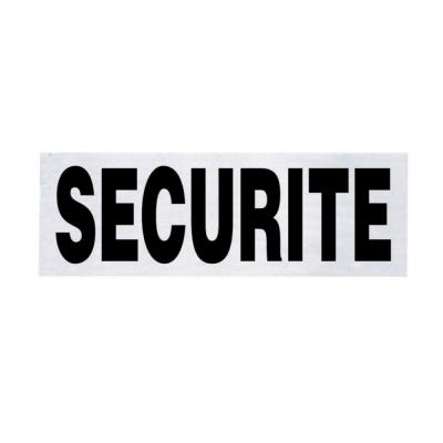 Dossard gris lettres noires securite 30 x 10 cm