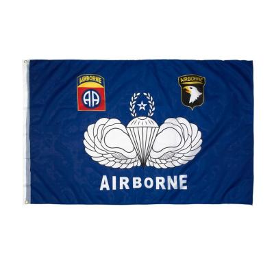 Drapeaux americain 101 airborne bleu