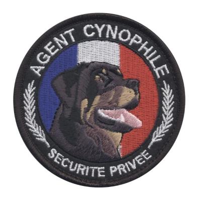 Ecusson securite mc rond ac rottweiller