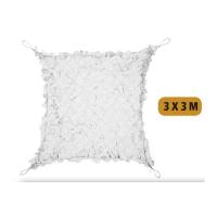 Filet ombrage blanc 3x3 metres avec tendeurs acier