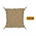 Filet ombrage desert 3x3 metres avec tendeurs acier