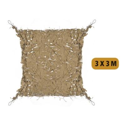 Filet ombrage desert 3x3 metres avec tendeurs acier