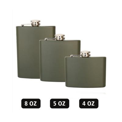 Flasque inox vert olive