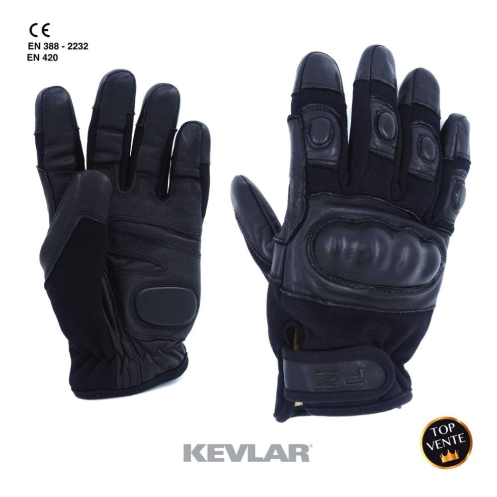 GK-Gants d'intervention - Cuir - Noir - KILL BILL - GK