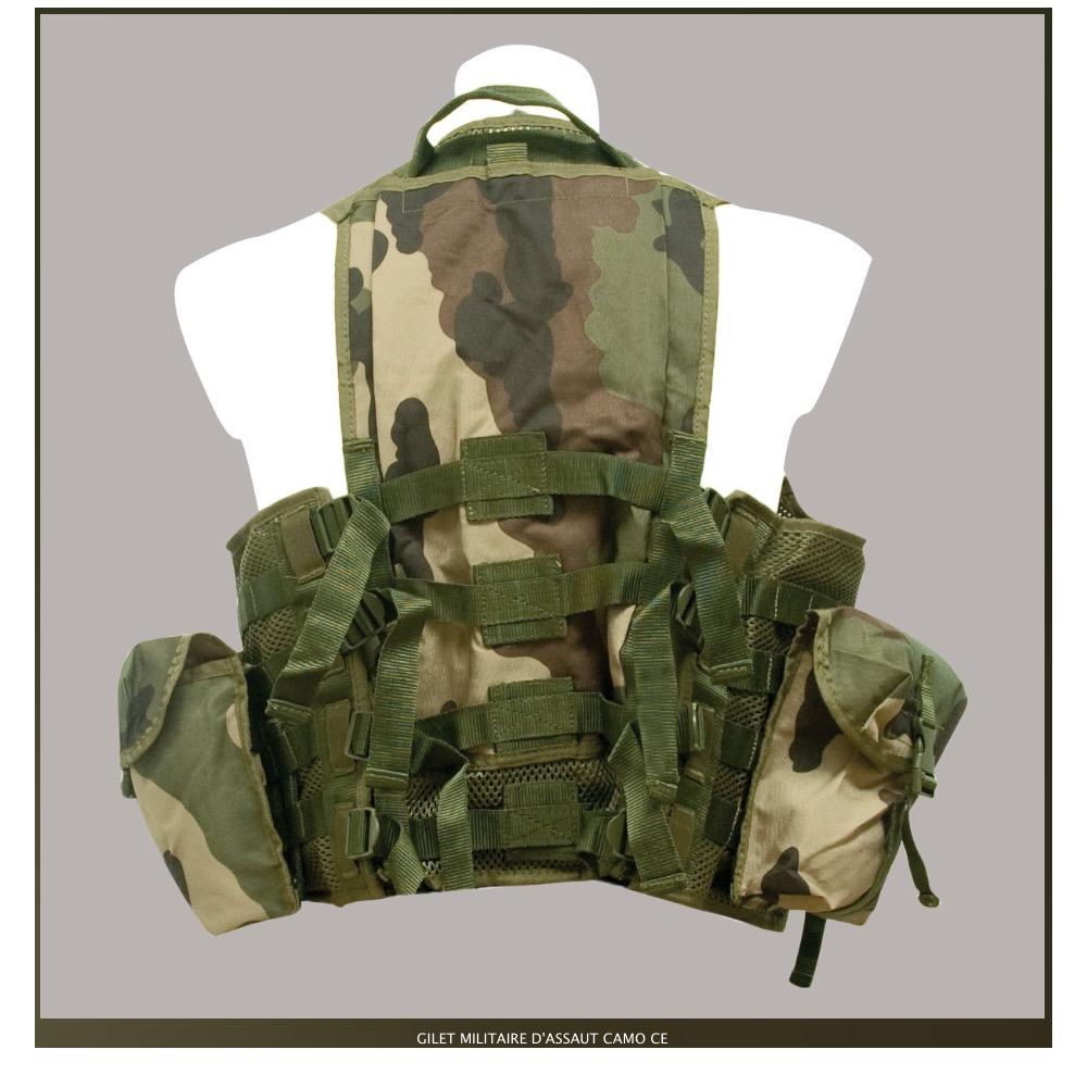 GILET DE COMBAT MILITAIRE CAMOUFLAGE CCE SOLDAT ET COMPAGNIE