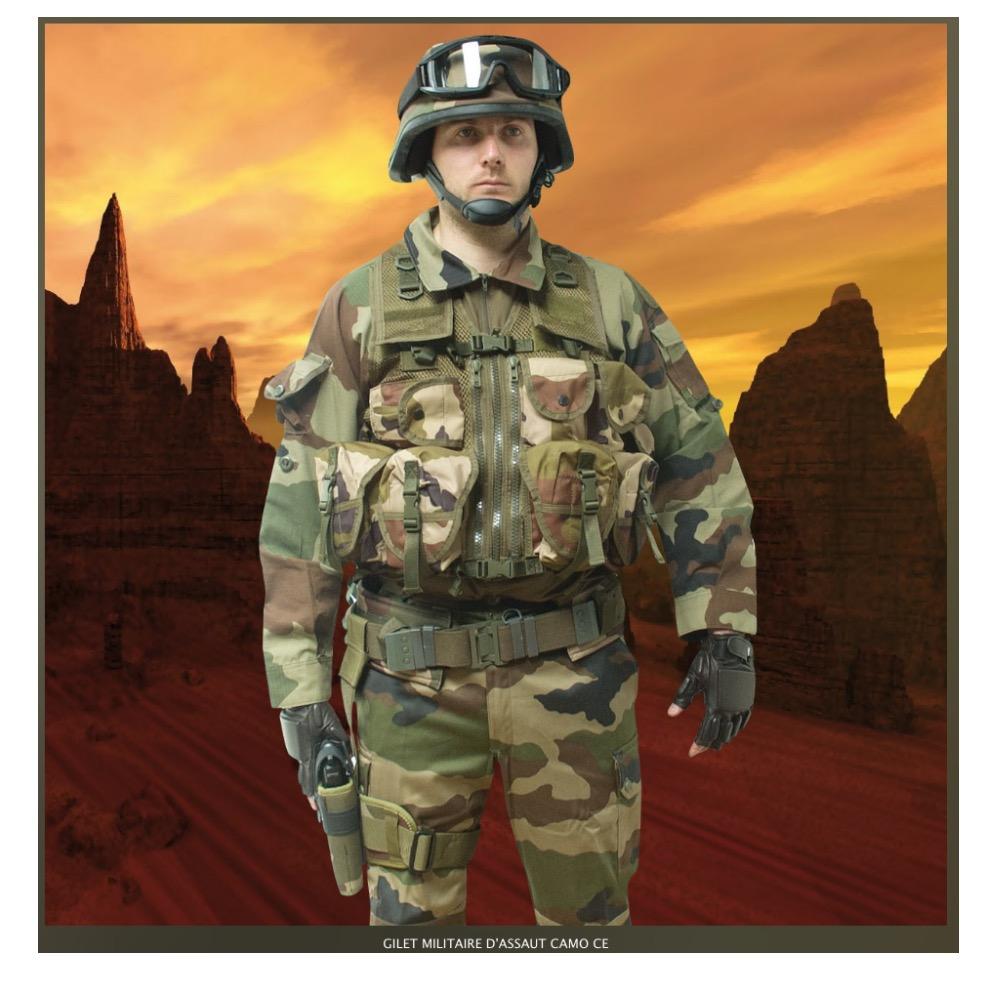 Gilet militaire assaut camouflage cce2