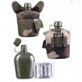 Gourde us plastique 1 litres camo cce avec car alu