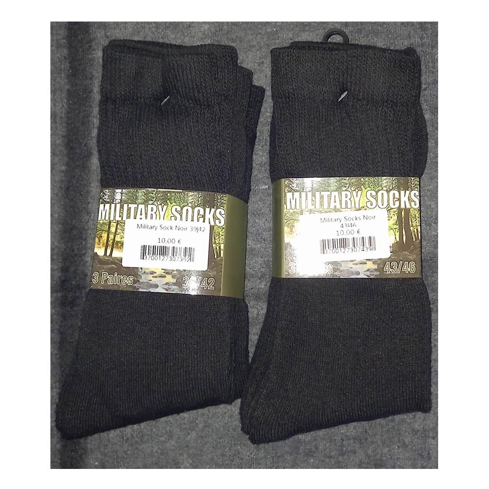 Lot 3 paires chaussettes noir military