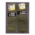 Lot chaussette longue verte