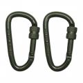 Mousqueton d 6mm x 6 cm cm kaki vis de blocage