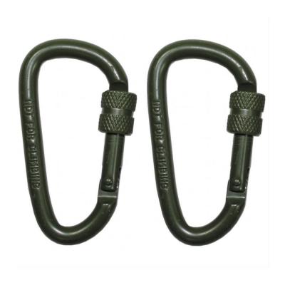 Mousqueton d 6mm x 6 cm cm kaki vis de blocage