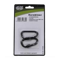 Mousqueton d 6mm x 6 cm cm noir vis de blocage1
