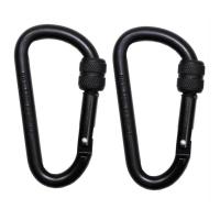 Mousqueton d 8 mm x 8 cm cm noir vis de blocage