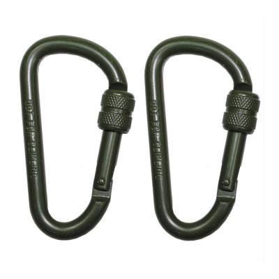 Mousqueton d 8 mm x 8 cm cm vert vis de blocage