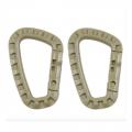 Mousquetons plastique coyote tan d 7 mm x 8 5 cm