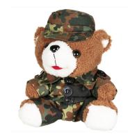 Ours en peluche avec costume et casquette bw camo ca 28 cm 