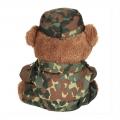 Ours en peluche avec costume et casquette bw camo ca 28 cm 
