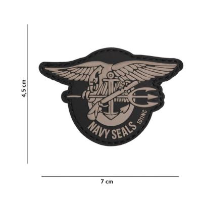 Patch 3d pvc navy seals gris