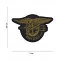 Patch 3d pvc navy seals noir