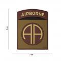 Patch pvc airborne 82 eme vert marron