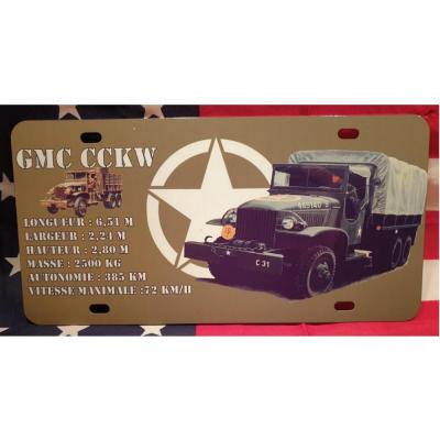 Plaque camion gmc usa ww2