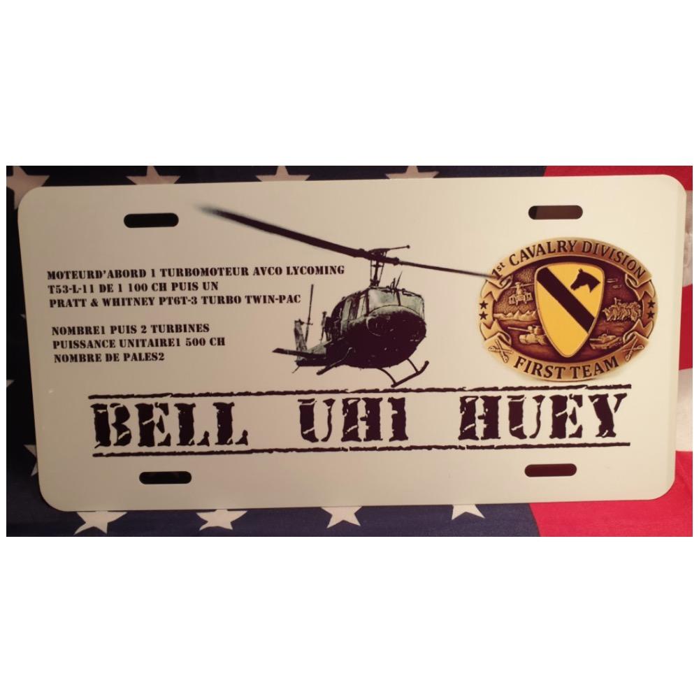 Plaque immat bell uh1 huey