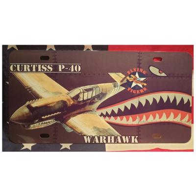 Plaque immat curtiss p40 warhawk