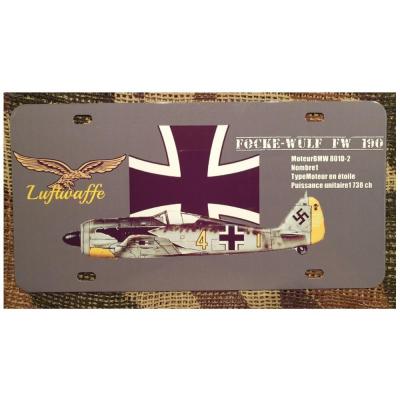 Plaque Focke Wulf 190 Luftwaffe