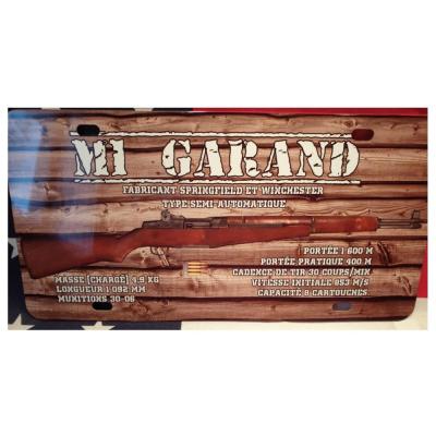 Plaque Immatriculation M1 Garand