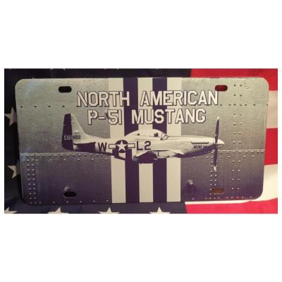 Plaque immat p 51 mustang
