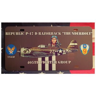 Plaque Immatriculation P-47 Thunderbolt