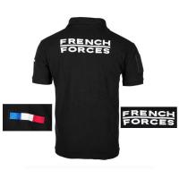 Polo french army noir ares1
