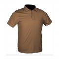 Polo tactical quickdry dark coyote miltec