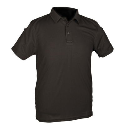 Polo tactique manches courtes qickdry noir