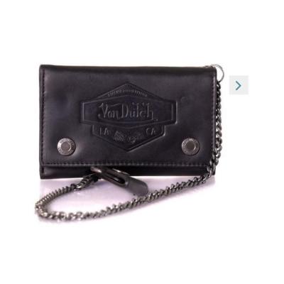 Portefeuille avec chaine von dutch noir
