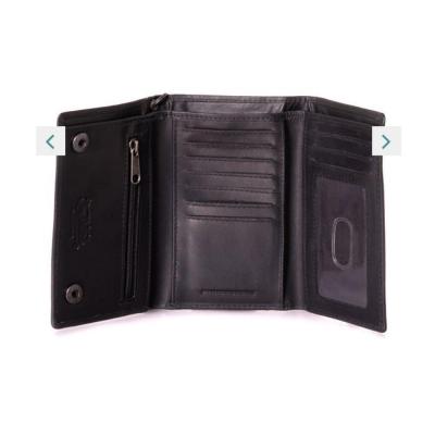 Portefeuille avec chaine von dutch noir