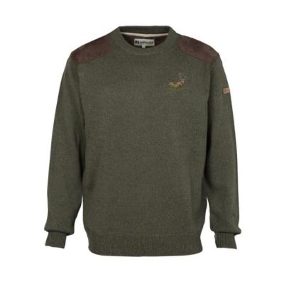 Pull de Chasse Percussion Col Rond Broderie CERF