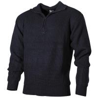 Pullover troyer marine bleu fermeture e clair