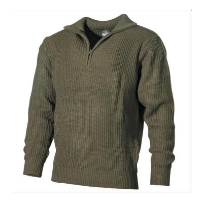 Pullover troyer vert fermeture eclair mfh