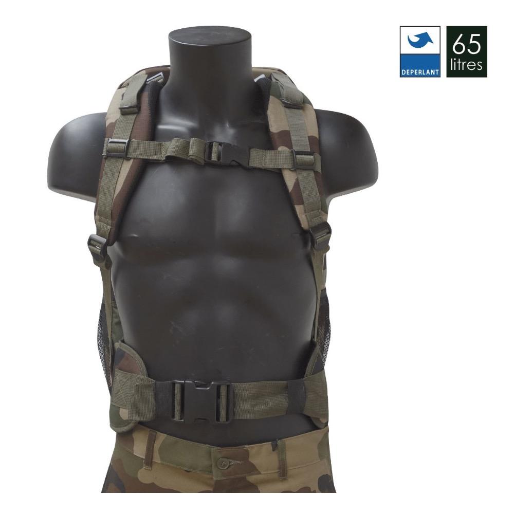 Sac a dos militaire double acces 65litres camouflage cce1