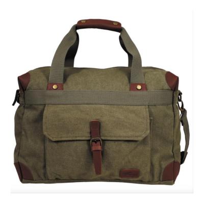 Sac a main canvas pt vert avec bretelles