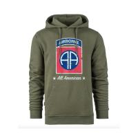 Sweat capuche 82 eme airborne vert