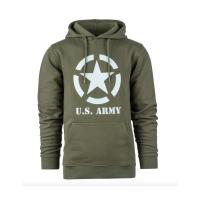 Sweat capuche etoile usa vert