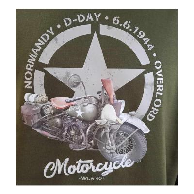 Sweat capuche vert d day moto wla usa